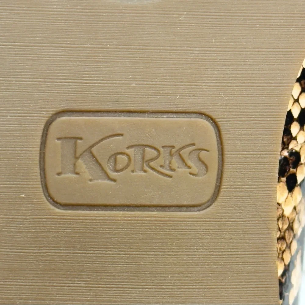 New Korks Laine Snake Embossed Leather Loafer, Size 8.5